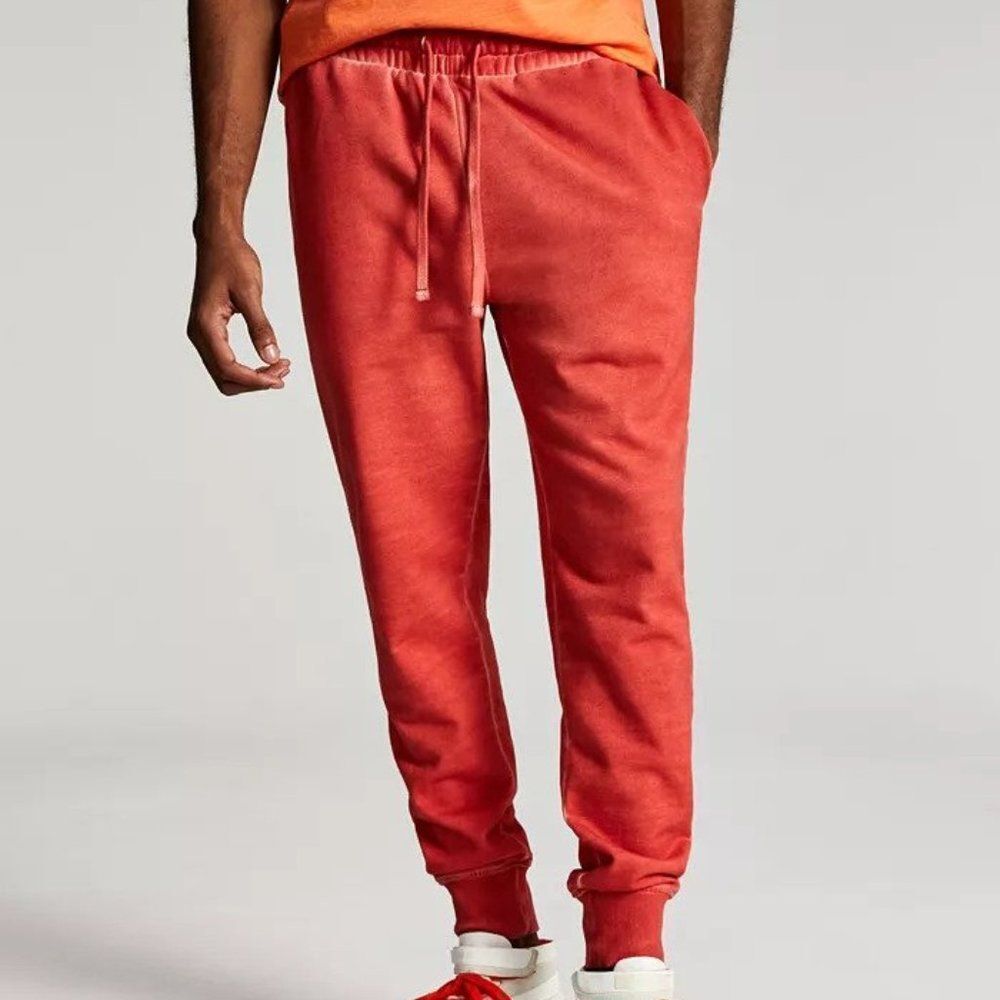 Sun + Stone Men's Garment-Washed Fleece Joggers